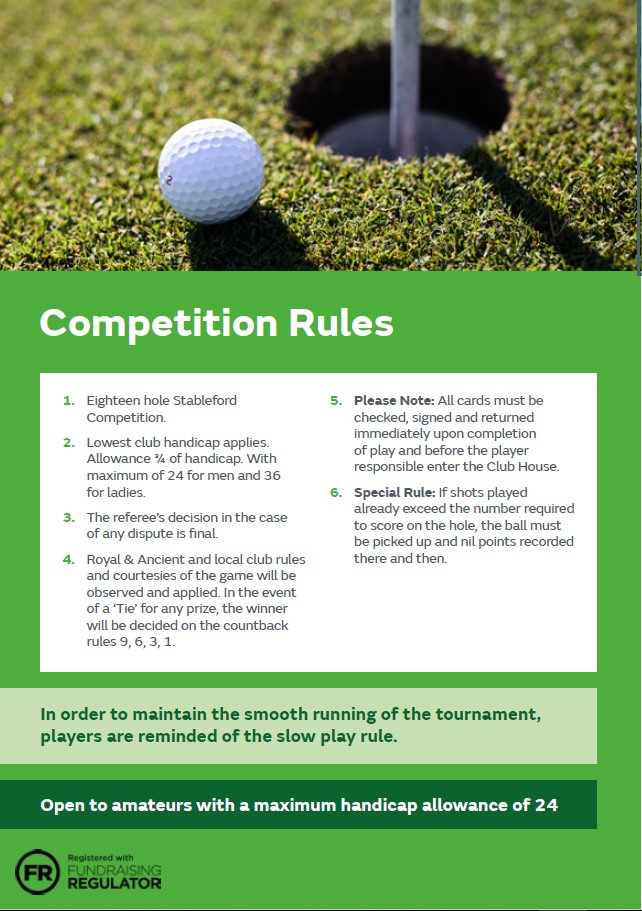 Competition Rules for LTC Golf Tournament
